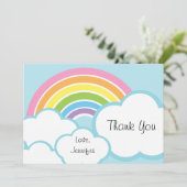 Pastel Happy Little Rainbow Bedankkaart (Staand voorkant)