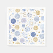 Pastel Happy New Year Napkins – Fireworks Pattern Servet (Voorkant)
