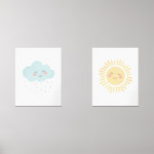 Pastel Happy Sun Cloud Girl Nursery Décor (Recto)