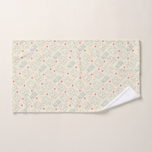 Pastel Happy Teeth Pattern Bad Handdoek (Handdoek)