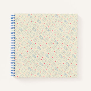 Pastel Happy Teeth Pattern Notitieboek