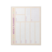 Pastel Hart Weekplanner Notitieblok (Gedraaid)