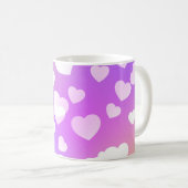 Pastel harten koffie en thee mok (Voorkant rechts)