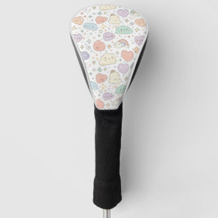 Pastel Harten & Wolken Waterverf Droom (6) Golfheadcover