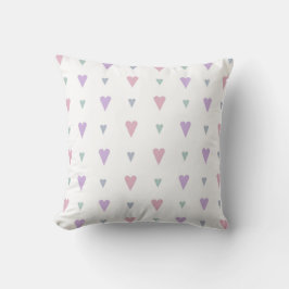 pastel hartjes patroon kussen
