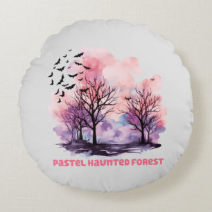 Pastel Haunted Forest Rond Kussen