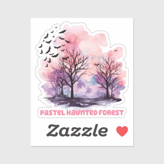 Pastel Haunted Forest Sticker (Vel)