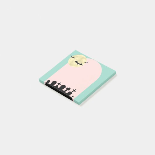 Pastel Haunted Graveyard Post-it® Notes (Schuin)