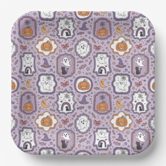 Pastel Haunts & Whimsical Spirits Papieren Bordje (Voorkant)