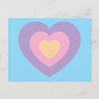 pastel heart briefkaart