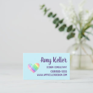 Pastel Heart Carte de visite