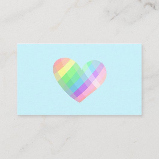 Pastel Heart Carte de visite (Dos)