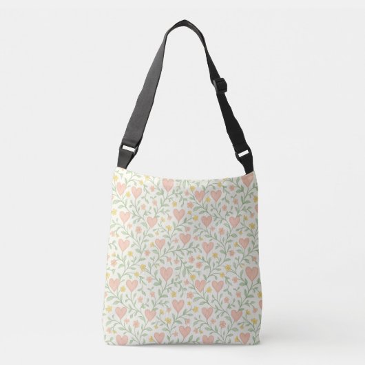 Pastel Heart & Floral Sac Crossbody (Devant)