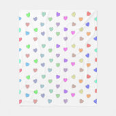 Pastel Heart Shape Pattern Fleece Blanket (Voorkant)
