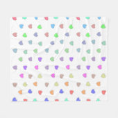 Pastel Heart Shape Pattern Fleece Blanket (Voorkant (Horizontaal))