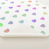 Pastel Heart Shape Pattern Sherpa Blanket Sherpa Deken (3/4)