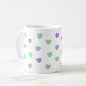 Pastel Heart-vormpatroon Koffiemok (Voorkant links)
