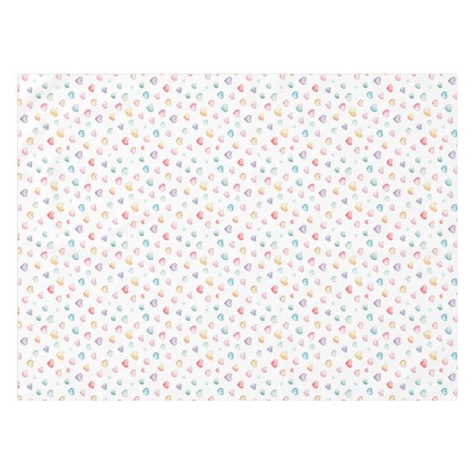 Pastel Hearts Baby shower Nappe (Devant (Horizontal))