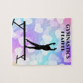 Pastel Hearts GYMNASTICS PUZZLE Personnalisé (Horizontal)