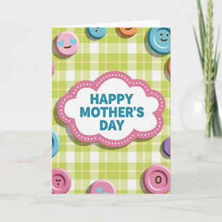 Pastel Hearts Mothers Day Card Kaart