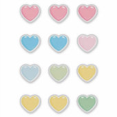 Pastel Hearts Sticker (Voorkant)