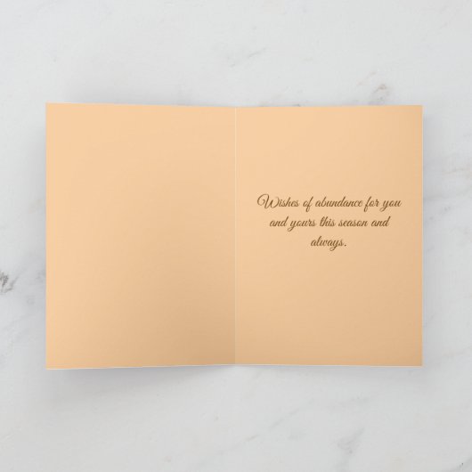 Pastel Herfst Bloemen Thanksgiving Kaart (Binnen)