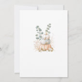 Pastel Herfst Pompoen Baby shower Kaart (Achterkant)