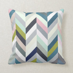 Pastel Herringbone Pillow Kussen