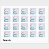 Pastel Het is cool om lief en modern te zijn Vierkante Sticker (Vel)