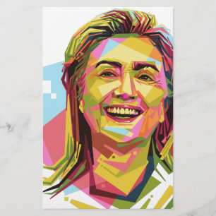 pastel Hillary Clinton Briefpapier