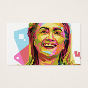pastel Hillary Clinton Visitekaartje