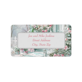 Pastel Holiday Retour Adreslabels Etiket