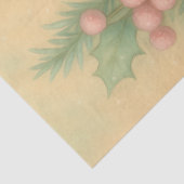 Pastel Holly Christmas Elf Decoupage Tissuepapier (Detail)