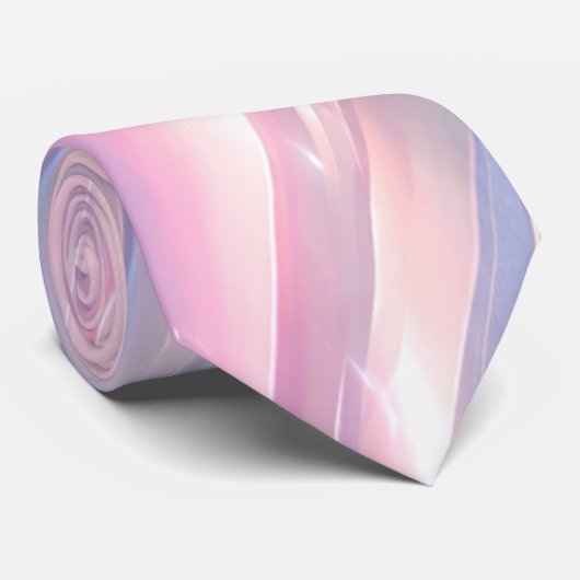 Pastel holografisch abstract flowdesign stropdas (Opgerold)