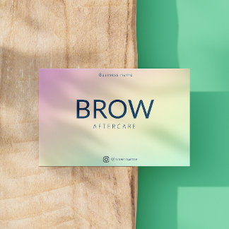 Pastel Holografische Na Zorg Brow Instructie Visitekaartje