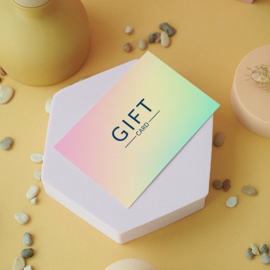 Pastel Holografische Salon Certificaat Gift Kaart