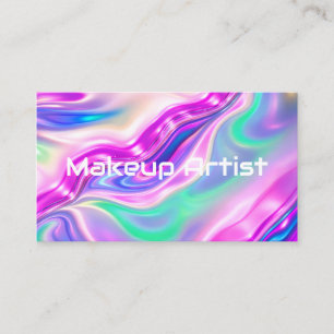 Pastel Holografische Wervel Abstract Visitekaartje