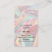 Pastel Hologram Carte de visite de texture (Dos)