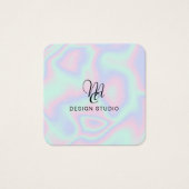 Pastel Holographic Texture Carte de visite (Devant)