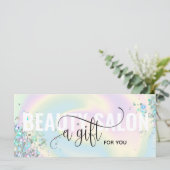 Pastel Holographic Unicorn carte cadeau moderne (Debout devant)