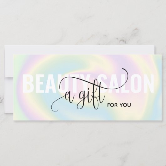 Pastel Holographic Unicorn carte cadeau moderne (Devant)