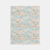 Pastel Horse Carousel Pattern Fleece Deken (Voorkant)