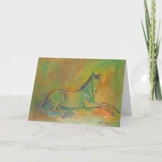 Pastel Horse Greeting of Note Kaart (Voorkant)