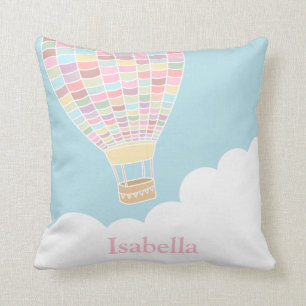 Pastel Hot Air Ballon Nursery Room Decor Pillow Kussen