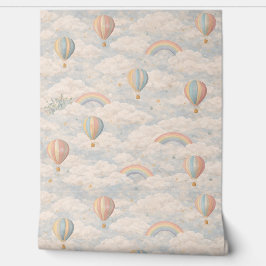 Pastel Hot Air Balloon Sky Wallpaper Behang