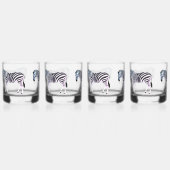 Pastel Hue Zebra Print Drinkware Set Whisky Glas (Voorkant)