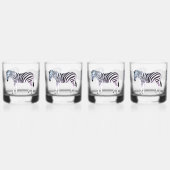 Pastel Hue Zebra Print Drinkware Set Whisky Glas (Links)