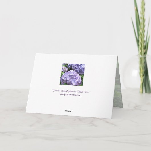 Pastel Hydrangeas à Trebah Carte d'anniversaire (Dos)