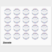 Pastel Hydrangeas - Floral Wedding Ronde Sticker (Vel)