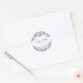 Pastel Hydrangeas - Floral Wedding Ronde Sticker (Envelop)